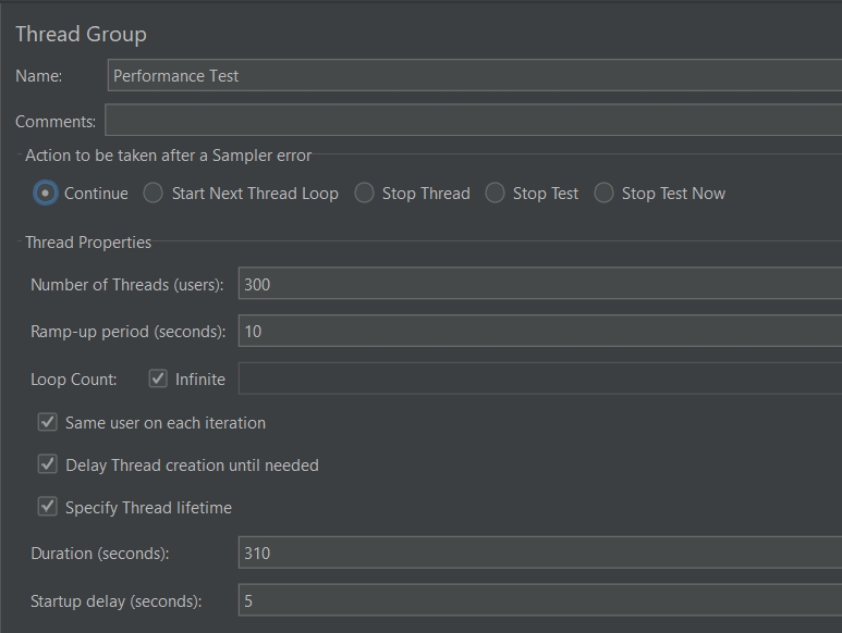 Performance Test | Thread Group